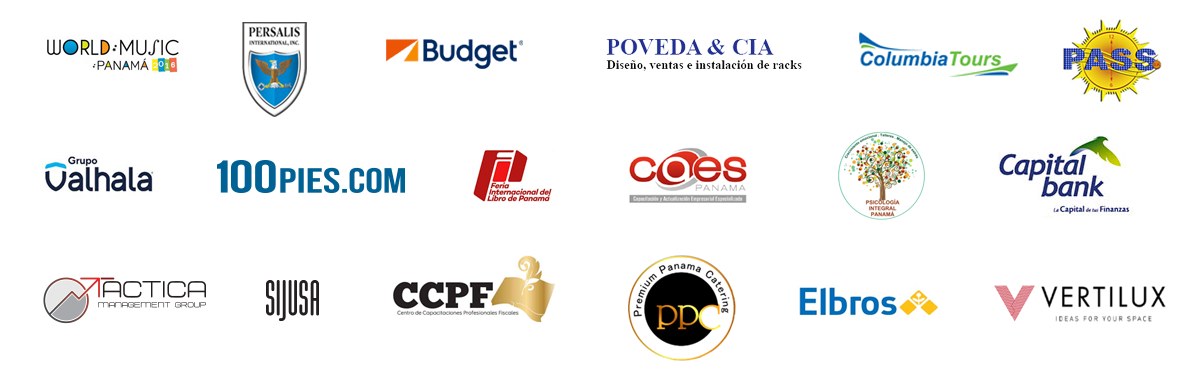 Logos de clientes de Echele un Ojo PMYV Mercadeo Virtual Panama